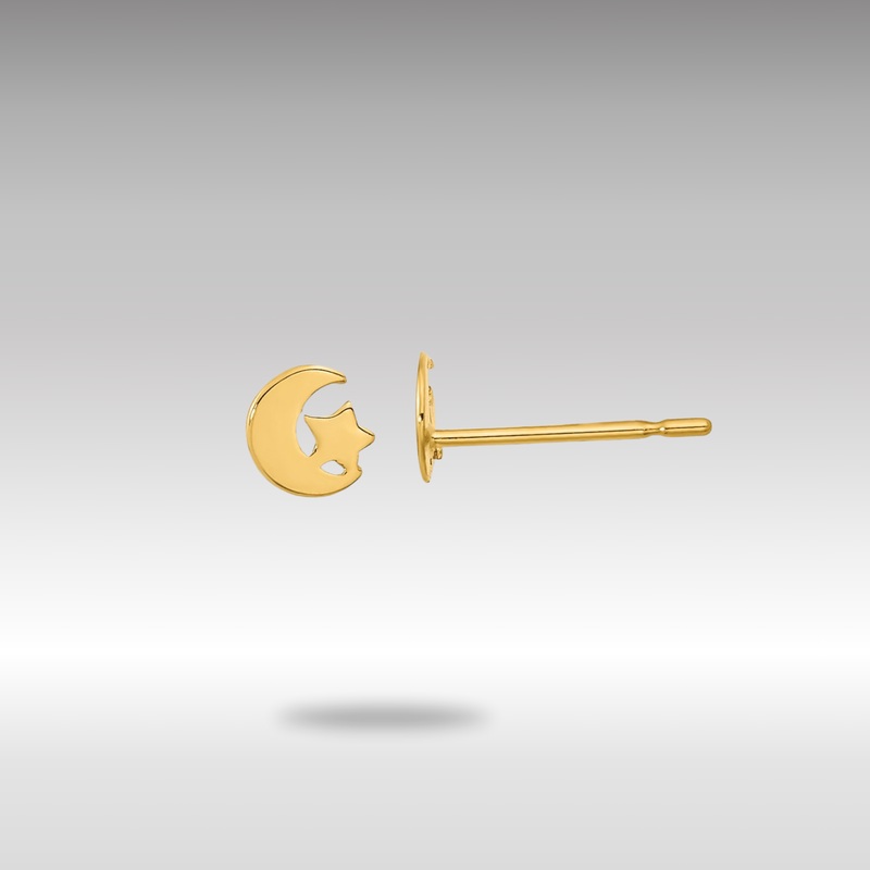 Gold Madi K Kids Star and Moon Post Earrings – Model GK916