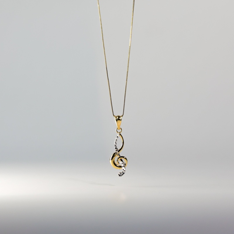 Gold Music Note Pendant – Model PT2554