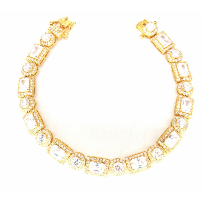 Jewelshingar Jewellery Gold Plated Diamond ChainBracelet For Women ( 61416CBL )
