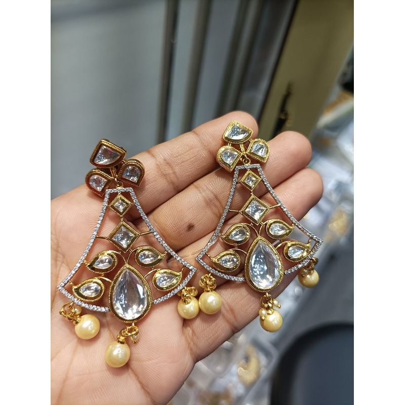 Fine Polki Kundan Earrings By  PKE80095