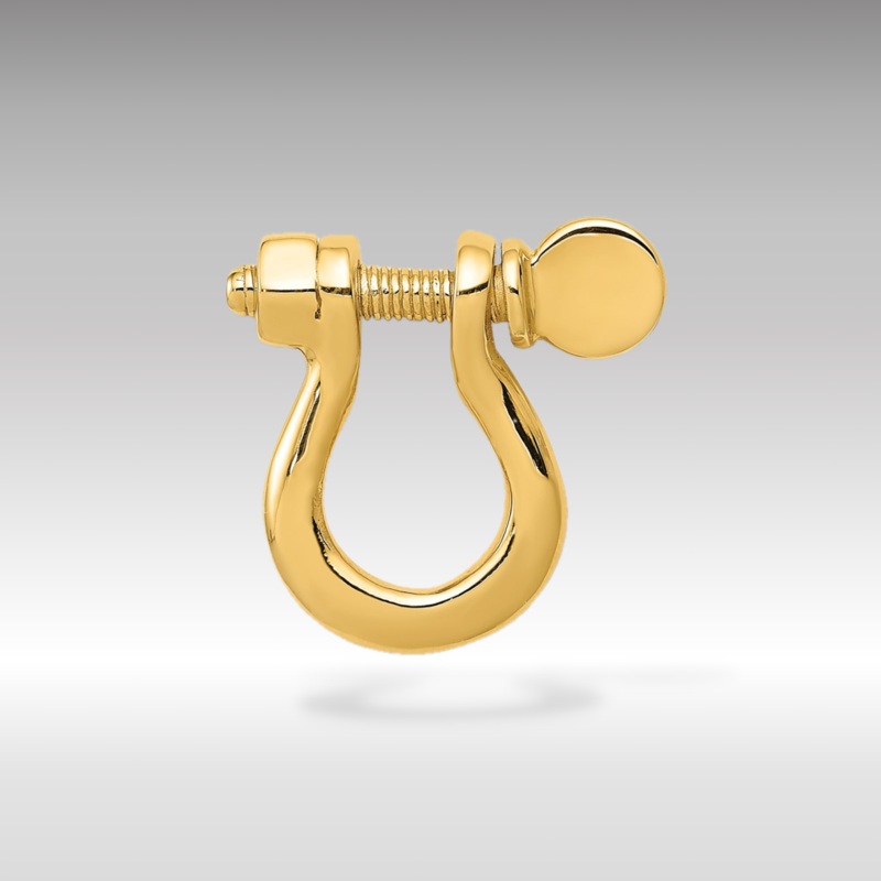 Gold 3D Large Shackle Link Pendant