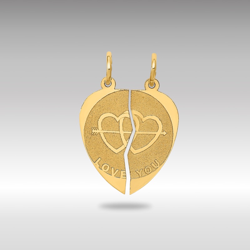 Gold Break-apart I LOVE YOU Charm – Model XAC497