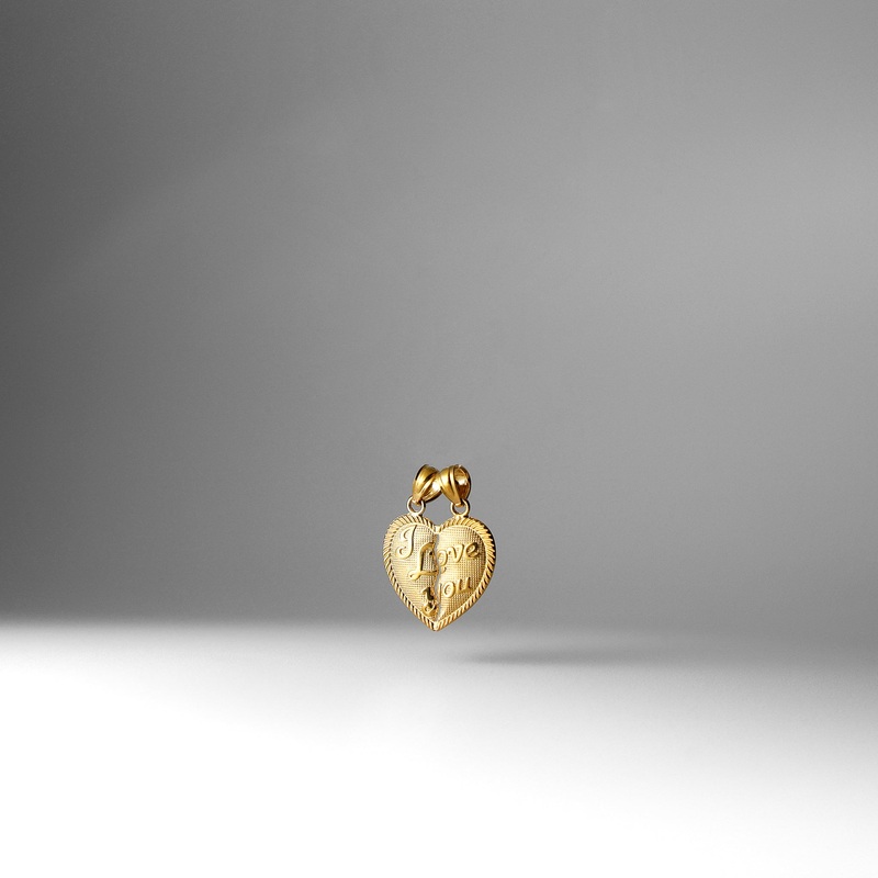 Gold I Love You Two-Piece Pendant
