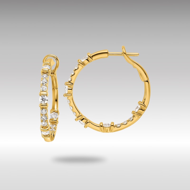 Gold Lab Grown Diamond VS/SI FGH In/Out Hoop Earrings – Model EM10225-151-YLG