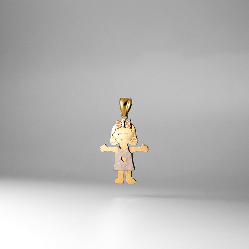 Gold Large Happy Girl Pendant – Model 2395