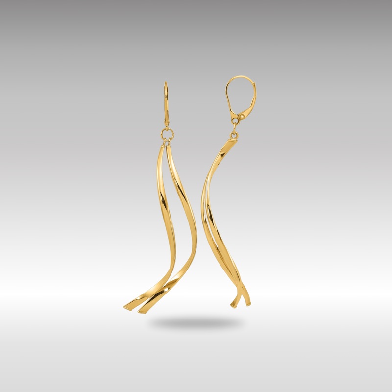 Gold Leslie’s 14K Polished Leverback Earrings – Model LE2184
