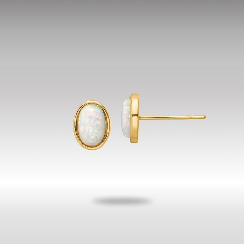 Gold Madi K Created Opal Post Earrings – Model SE3027