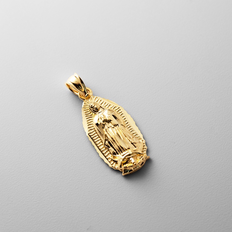 Gold Small Virgin Mary Pendant – Model 1078