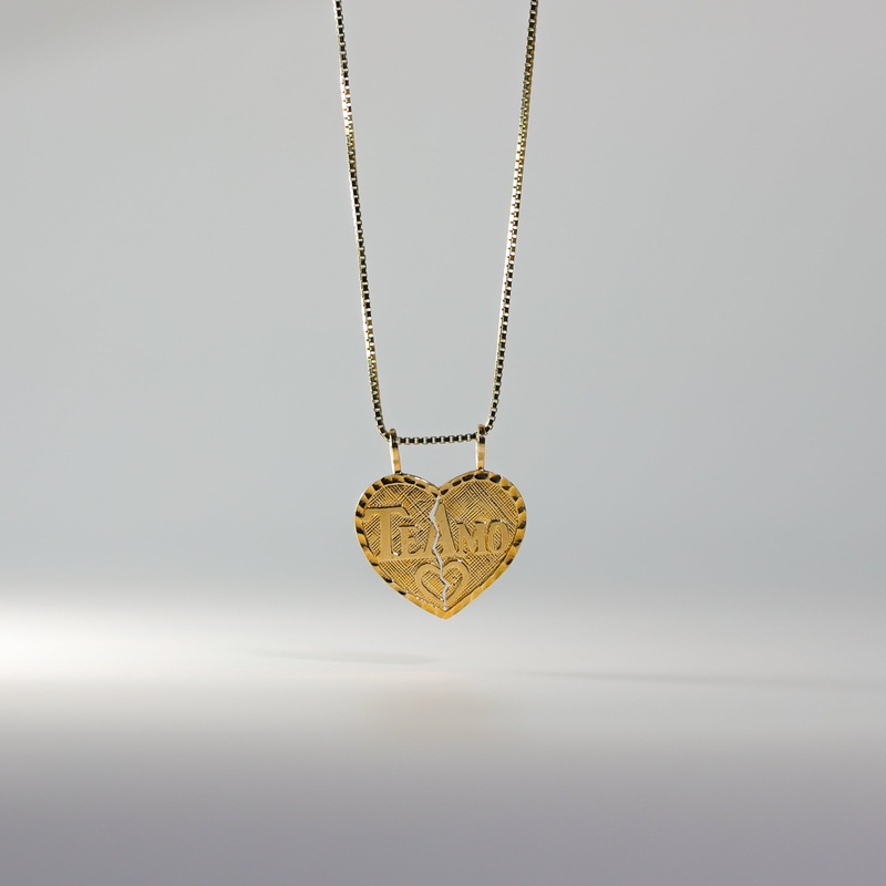 Gold Te Amo Heart Pendant Two-Piece – Model 1807