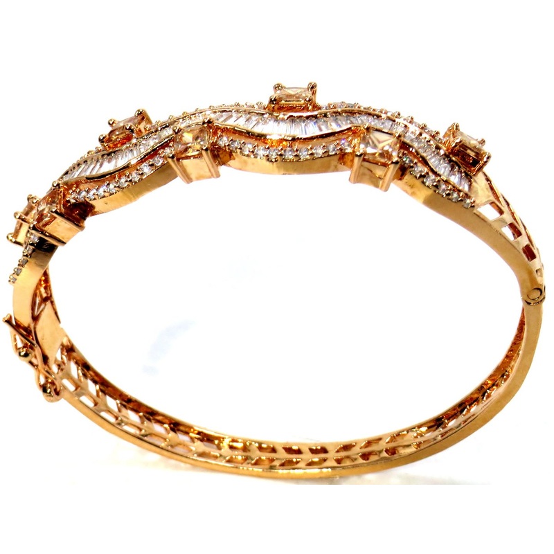 Jewelshingar Jewellery Gold Plated Diamond Bracelet For Women ( 61571BCD )