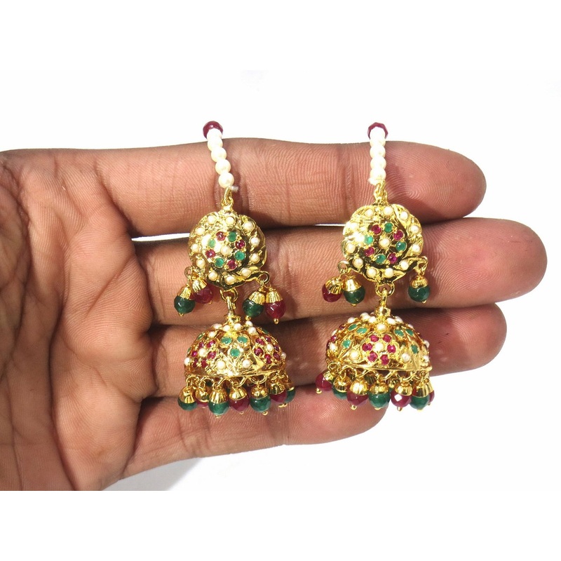 Jewelshingar Jewellery Gold Plated Diamond Jhumki For Women ( 61149JDE )