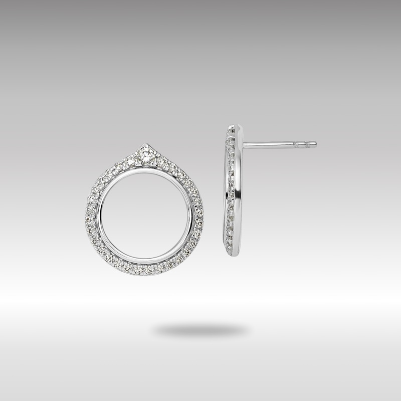 White Gold Diamond Post Earrings – Model EM9946-050-WA