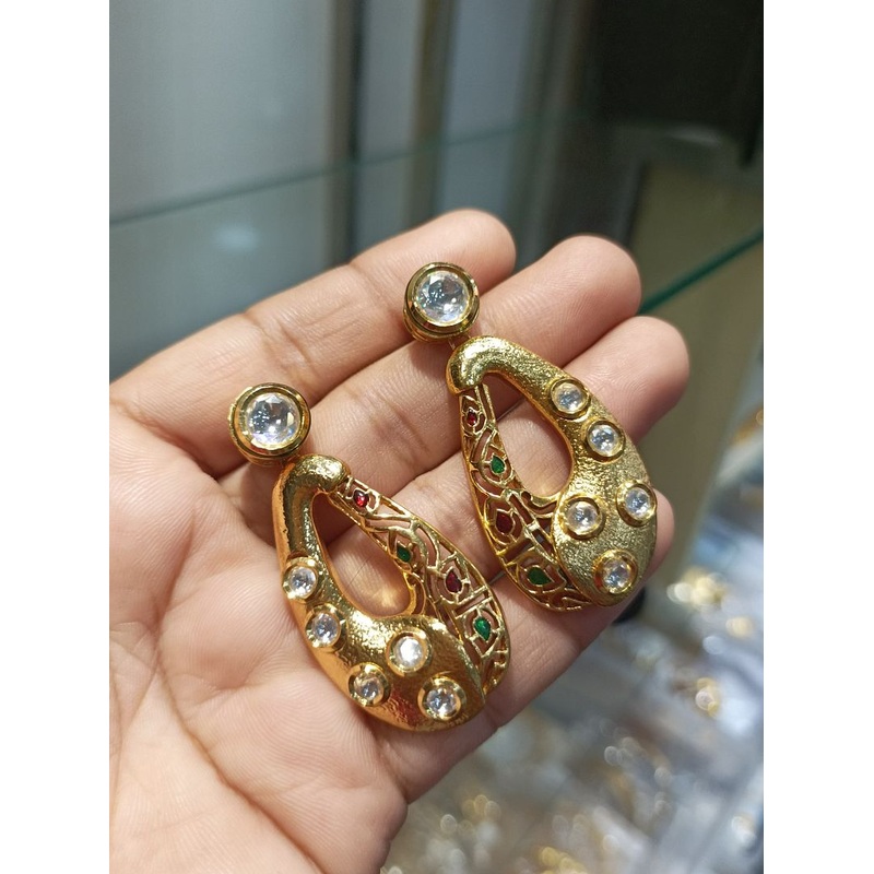 Fine Polki Kundan Earrings By  PKE80091