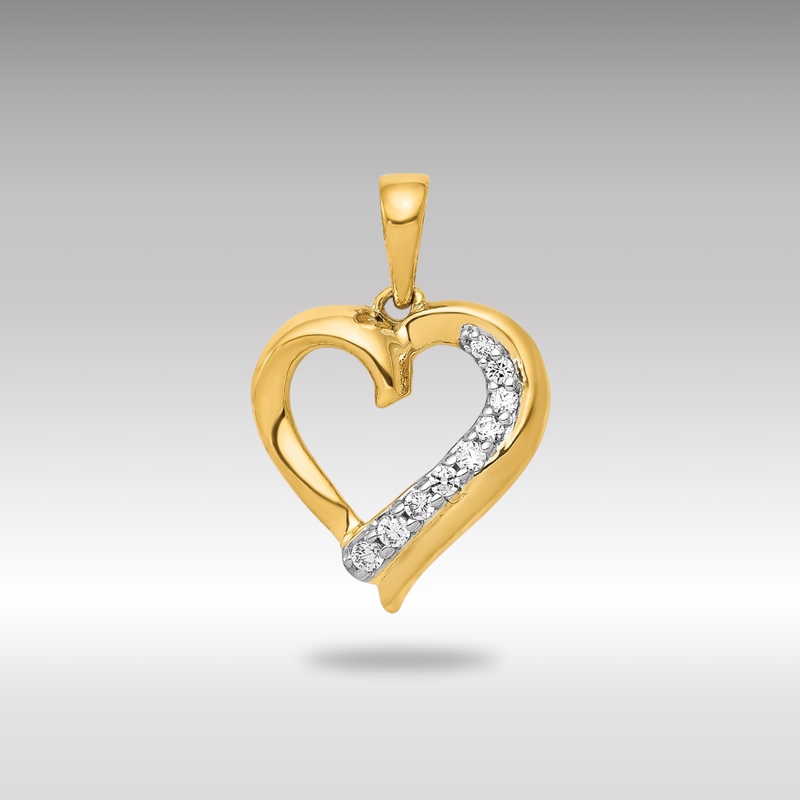 Gold 1/10ct. Diamond Heart Pendant – Model PM4907-010-YA