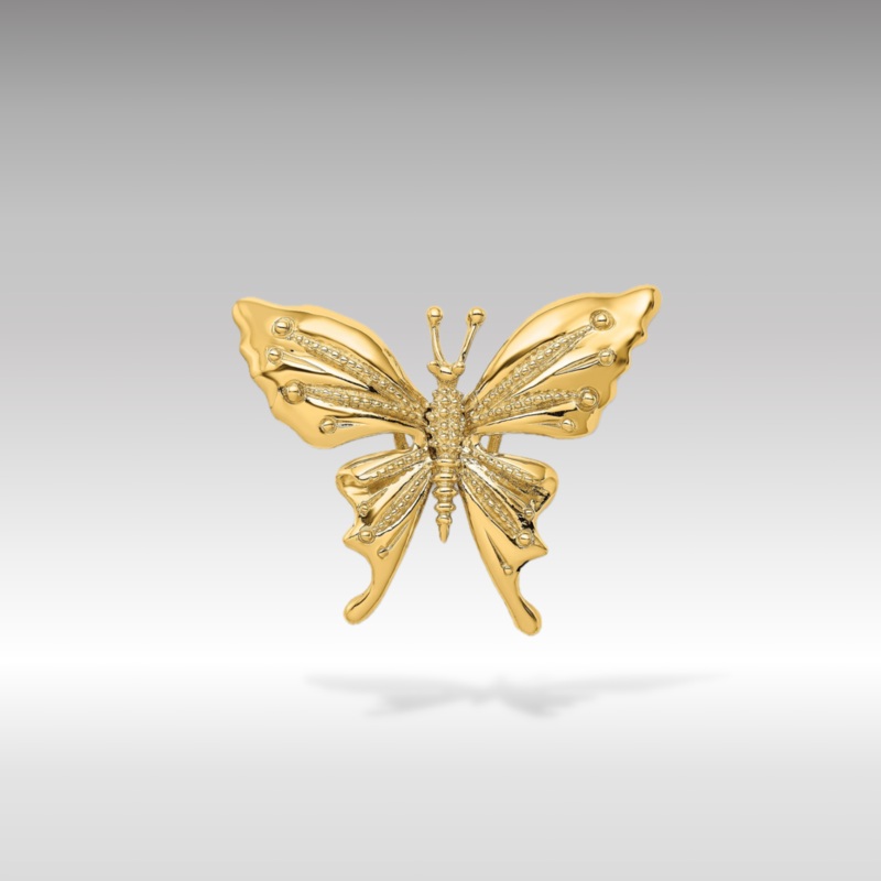 Gold Extra Large Butterfly Slide Pendant