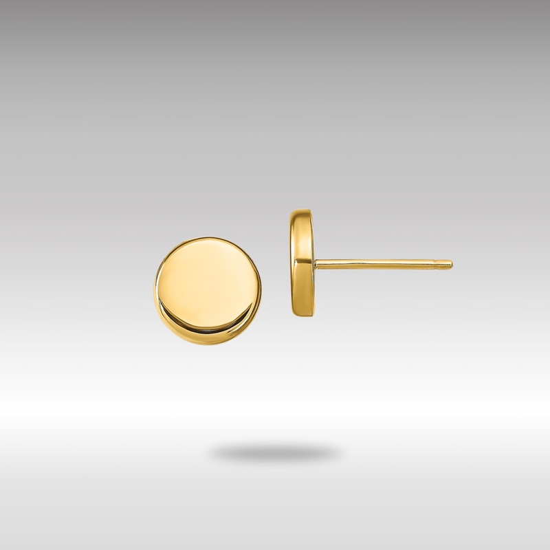 Gold Leslie’s 14k Polished Button Post Earrings – Model LE2047