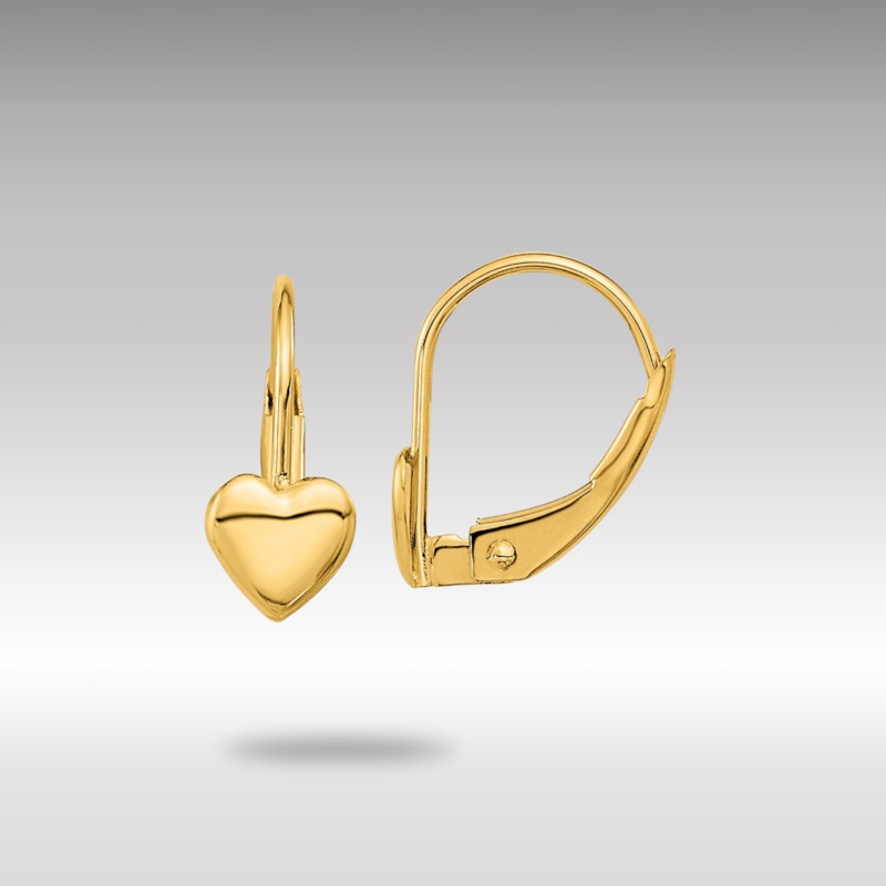 Gold Madi K Heart Leverback Earrings Model-SE2244
