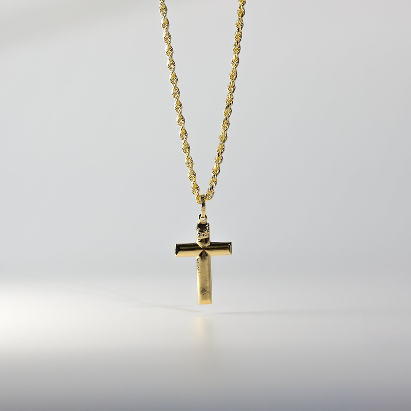 Gold Medium Classic Cross Religious Pendant – Model 0125