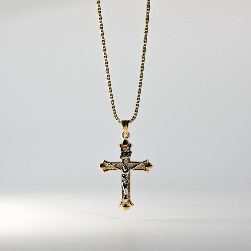 Gold Orthodox-Style Large Crucifix Pendant – Model 2163