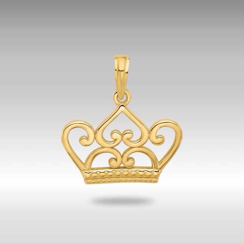 Gold Polished Fancy Crown Charm – Model D5597