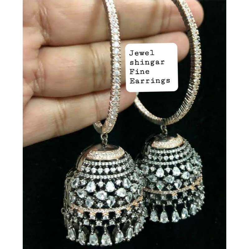 Jewelshingar Finest Austrian Diamond Bali jhumki Dandlers earrings (193108JS)