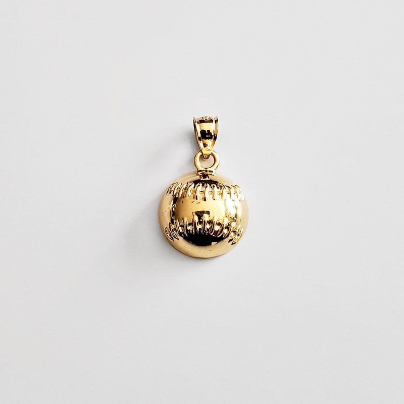 Gold Baseball Pendant – Model 2334