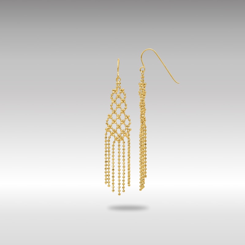 Gold Bead Chain Earrings – Model SF1643