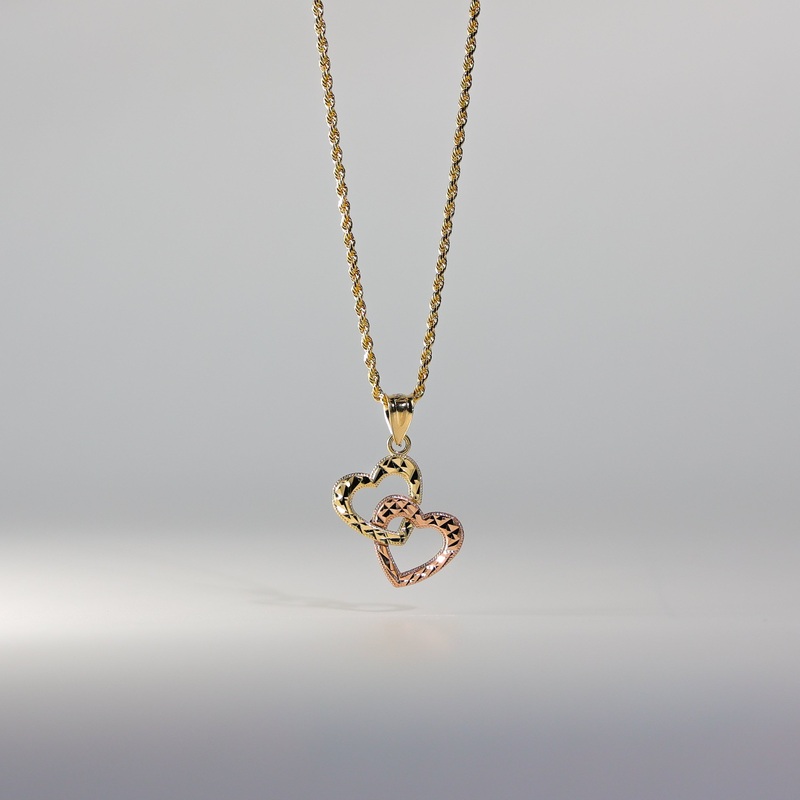 Gold Double Heart Pendant – Model 437