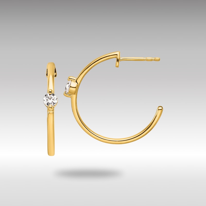 Gold Lab Grown Diamond VS/SI FGH Hoop Earrings – Model EM10222-026-YLG