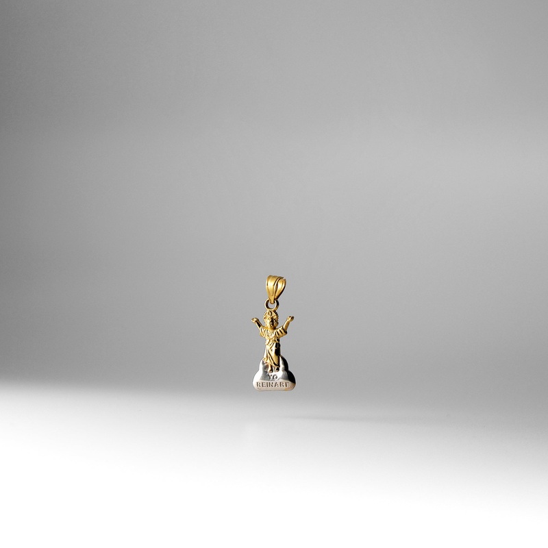 Gold Praying Jesus Religious Pendant Two-Tones – Model 90