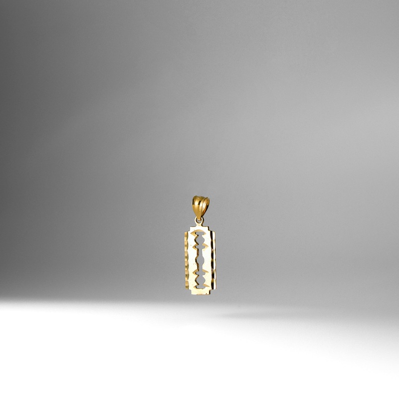 Gold Razor Blade Pendant – Model 1986