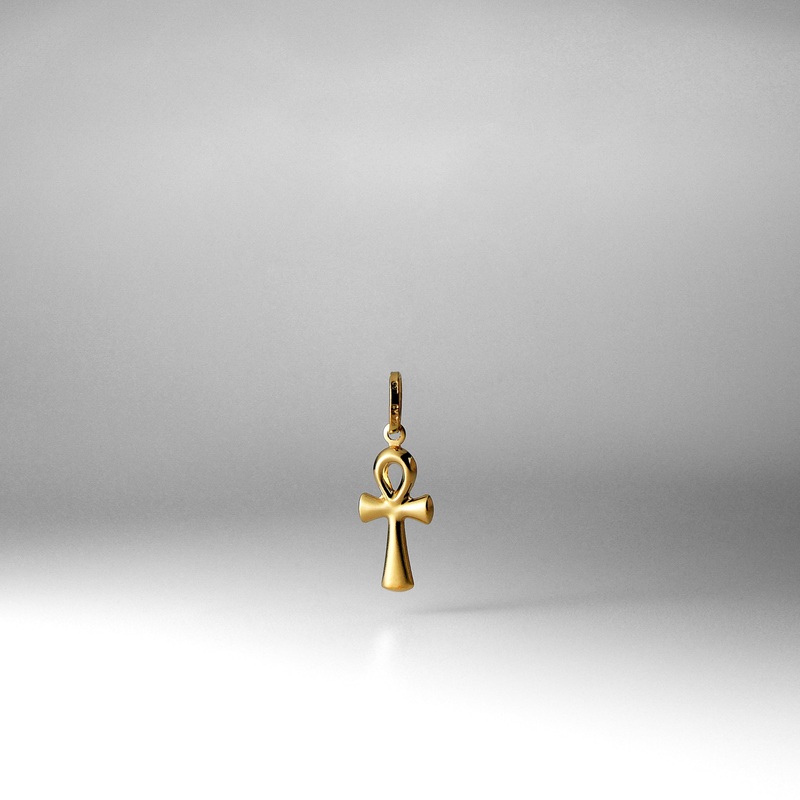 Gold Small Ankh Cross Religious Pendant – Model 138