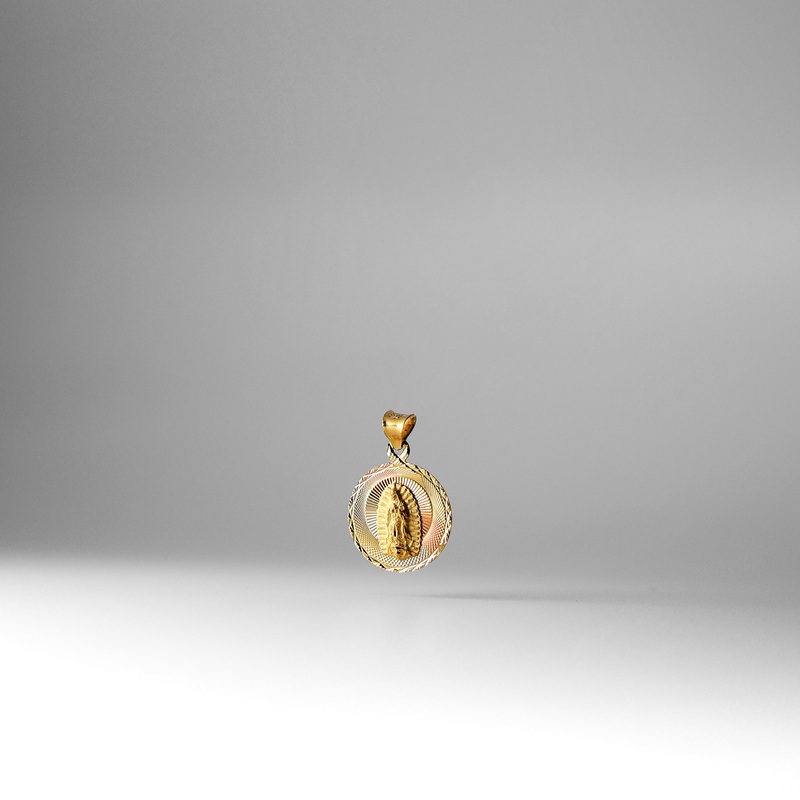 Gold Virgin Mary Guadalupe Stamp Pendant – Model 292