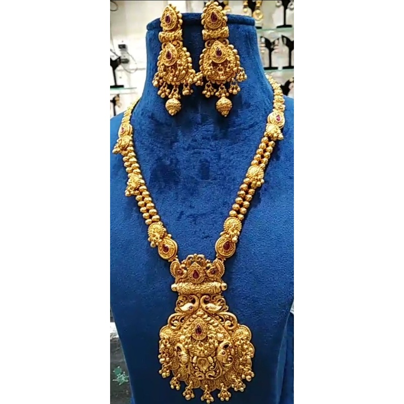 Jewelshingar Antique long Raani Haar Necklace Set In Fine Quality Jewellery (221155AST)