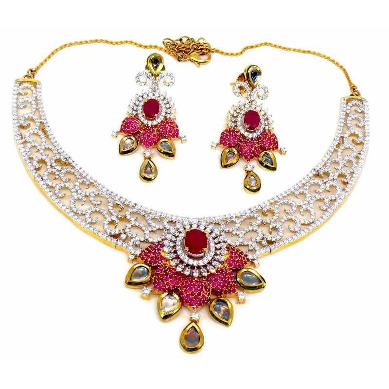 Jewelshingar Jewellery Gold Plated Necklaces For Women ( 56771NAD )