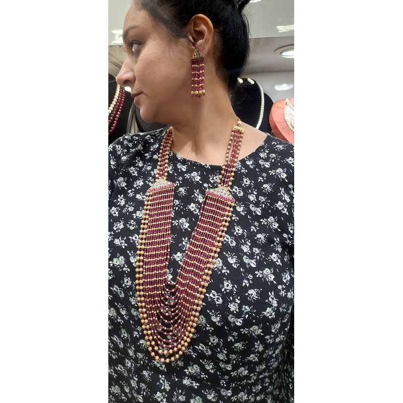 Jewelshingar polki kundan Necklace Set In Fine Quality Jewellery (184449AST)