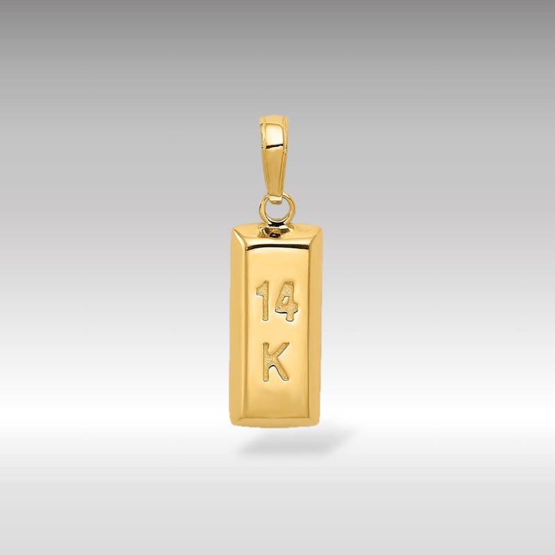 3D Gold Bar Pendant
