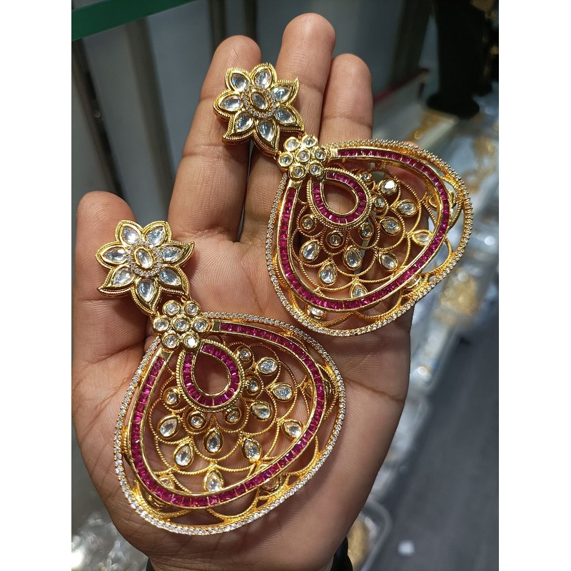 Fine Polki Kundan Earrings By  PKE80104