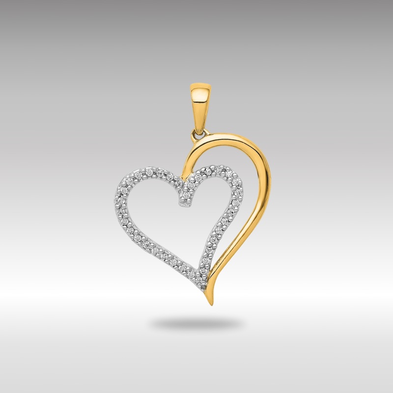 Gold 1/10ct. Diamond Heart Pendant – Model PM4921-010-YA