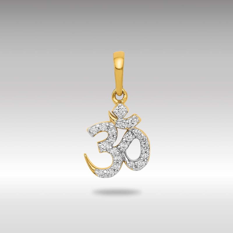 Gold 1/6ct. Diamond Encrusted Om Pendant – Model PM4091-015-YA