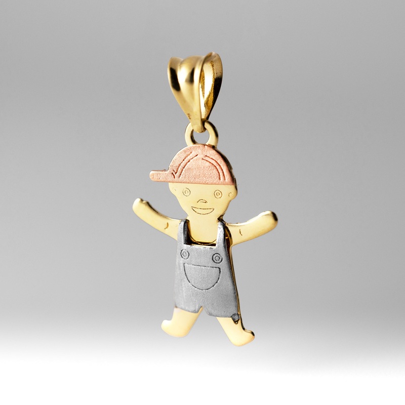Gold Boy Pendant With Cap – Model 2398