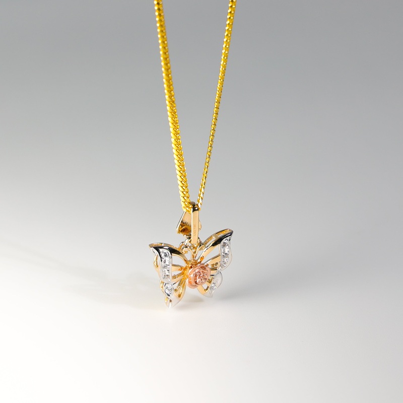 Gold Butterfly Pendant – Model 1556