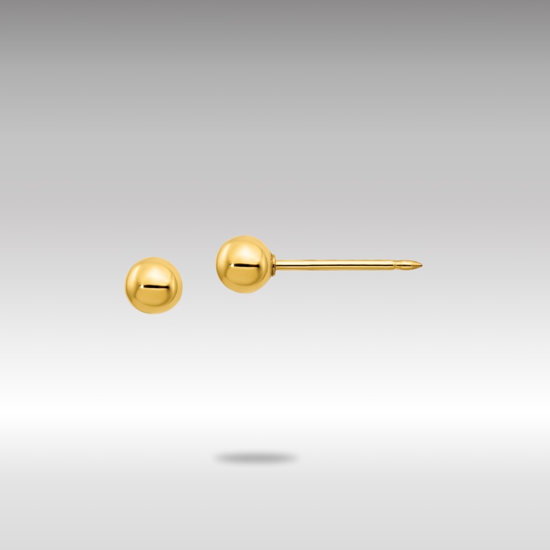 Gold Inverness 14k 4mm Ball/Long Post Earrings – Model 69E