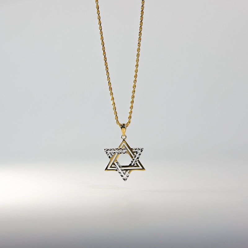 Gold Large Star of David Pendant – Model 2239
