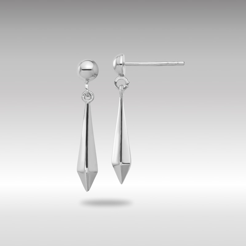 Gold Leslie’s 14K White Gold Polished Post Dangle Earrings – Model LE2641W