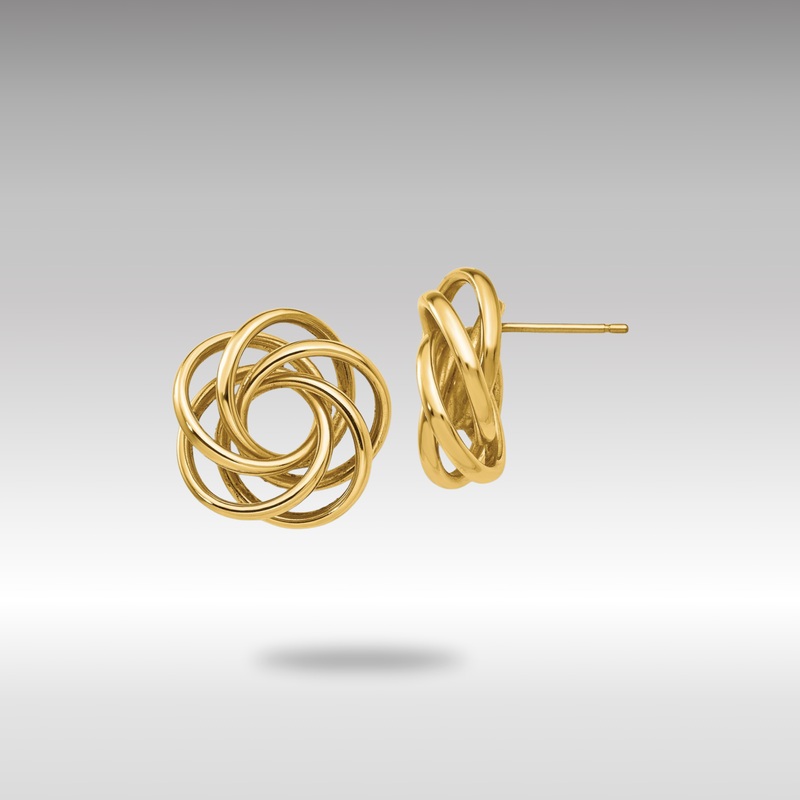 Gold Love Knot Earrings – Model E693