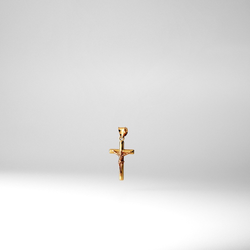 Gold Two Colors Religious Small Crucifix Cross Pendant – Model 848