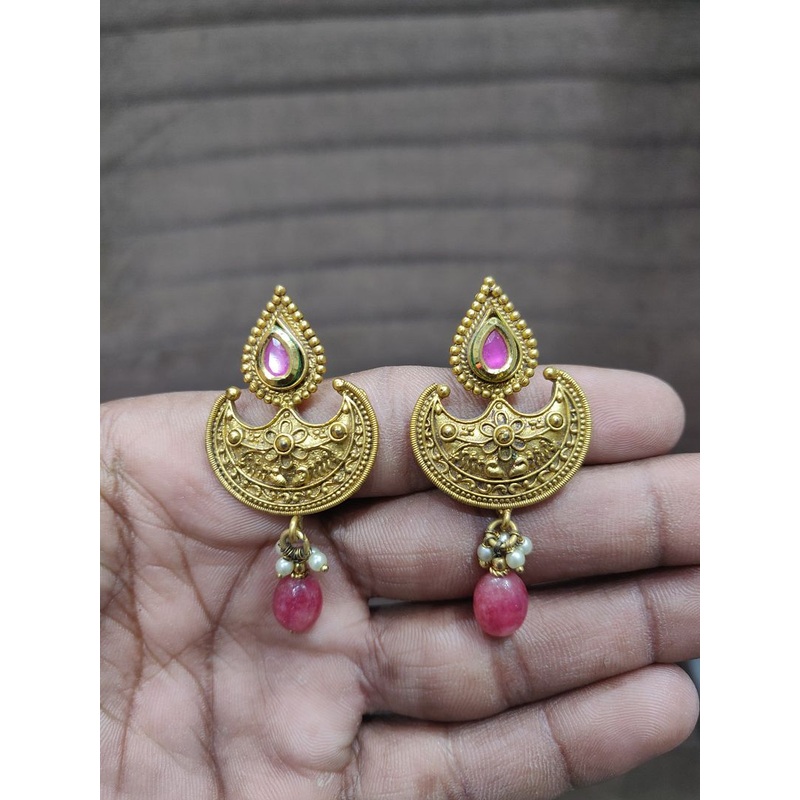Fine Polki Kundan Earrings By  PKE80064