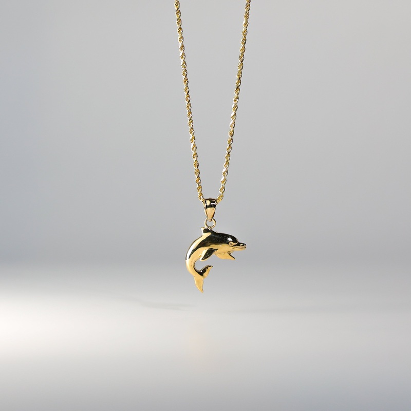 Gold Dolphin Pendant – Model 1670