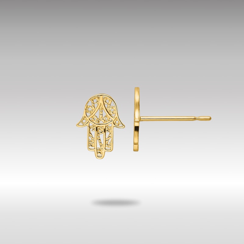 Gold Hamsa Post Earrings – Model YE2132